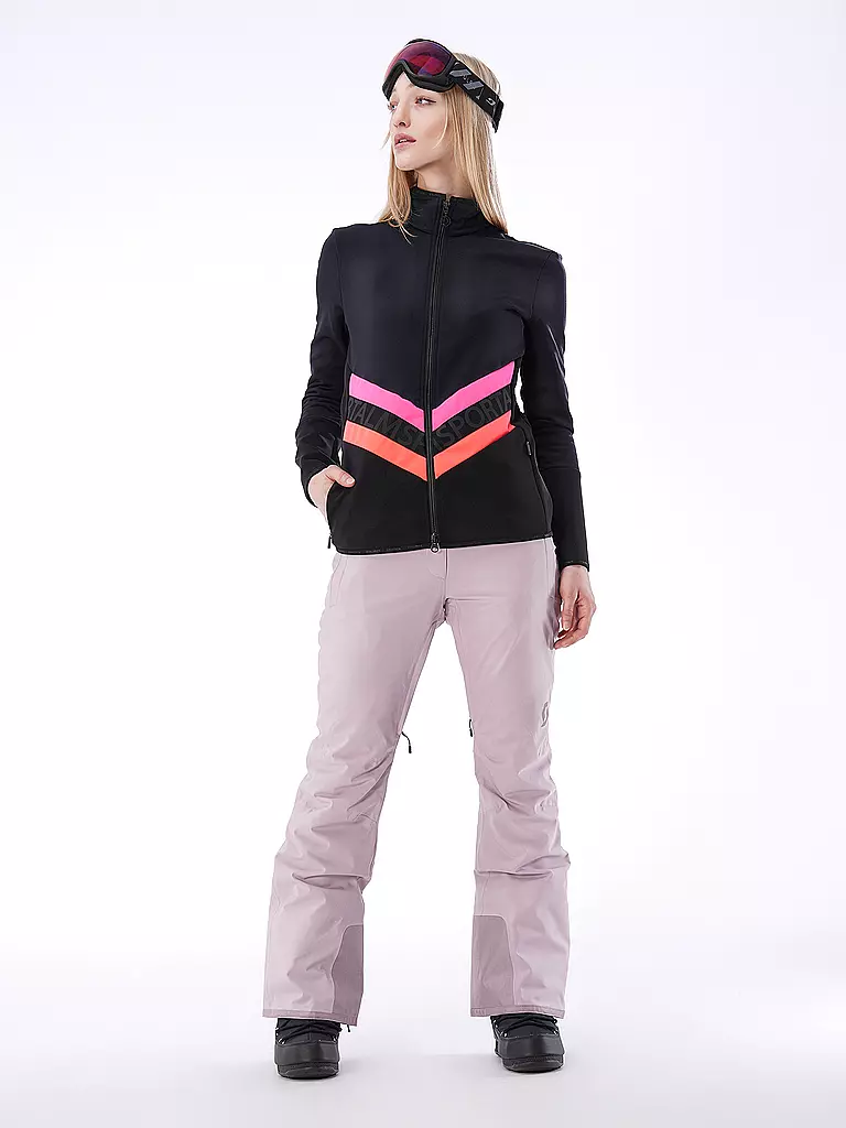 SPORTALM | Damen Unterziehjacke mit Effektstreifen  | Nero