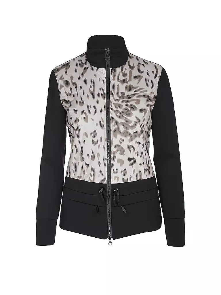 SPORTALM | Damen Unterziehjacke mit Leo-Dessin  | Nero