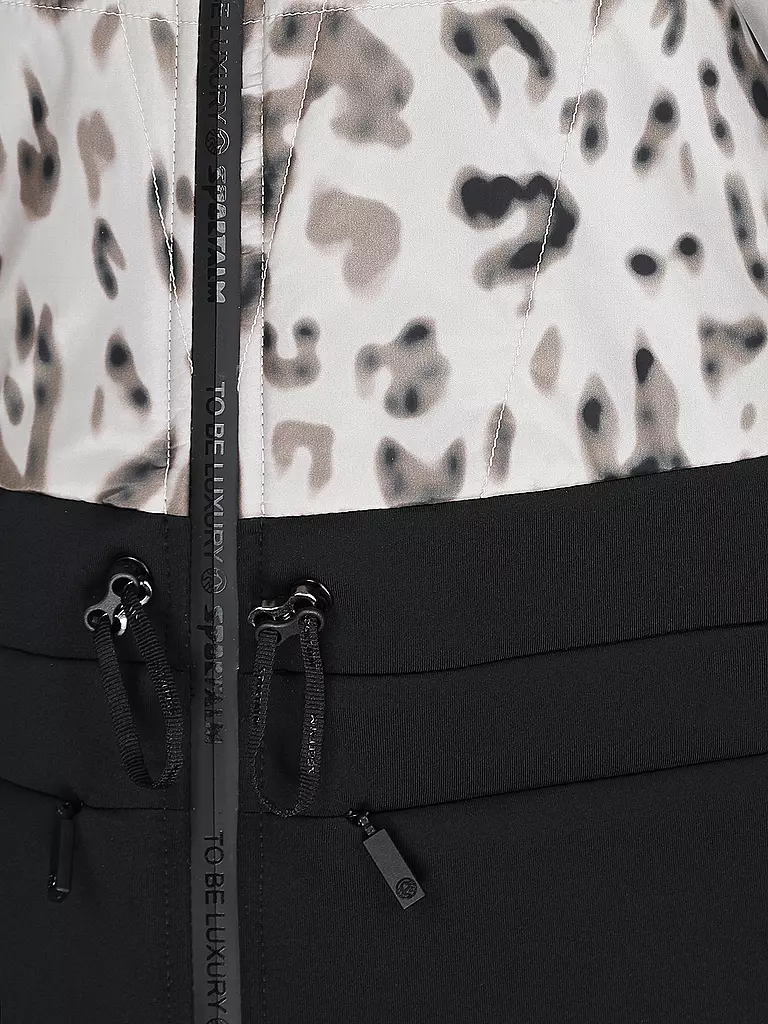 SPORTALM | Damen Unterziehjacke mit Leo-Dessin  | Nero