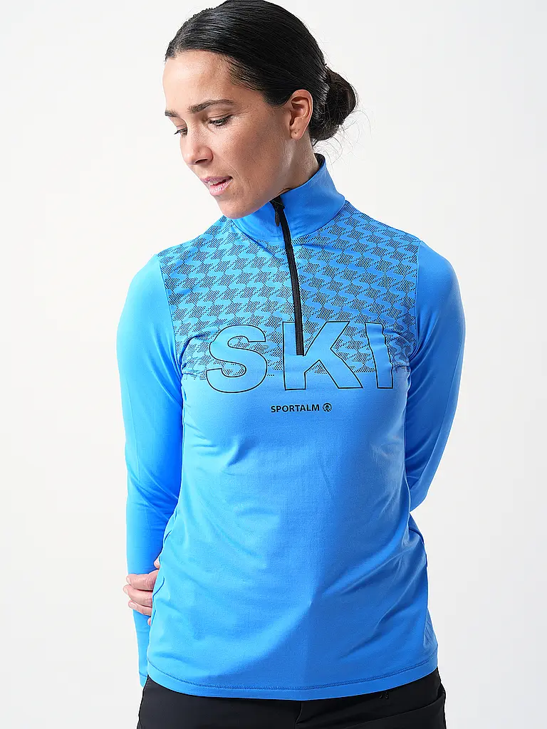 SPORTALM | Zipshirt intimo da donna con stampa a lamina accattivante |