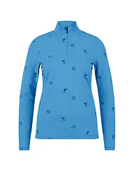 SPORTALM | Zipshirt intimo da donna con stampa flock allover | Blu