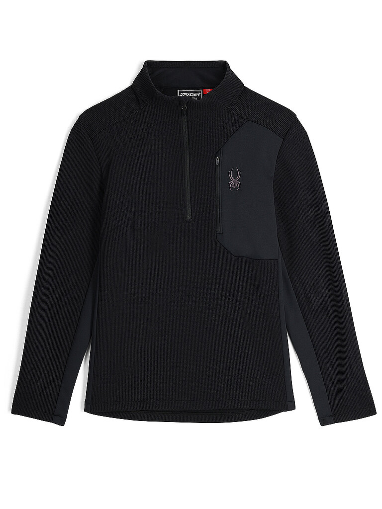 Pullover da uomo con mezza zip BANDIT nero S