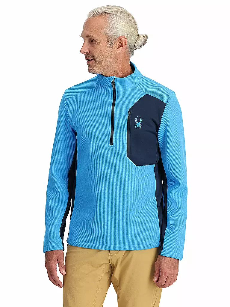 SPYDER | Pullover da uomo con 1/2 zip BANDIT | Blu