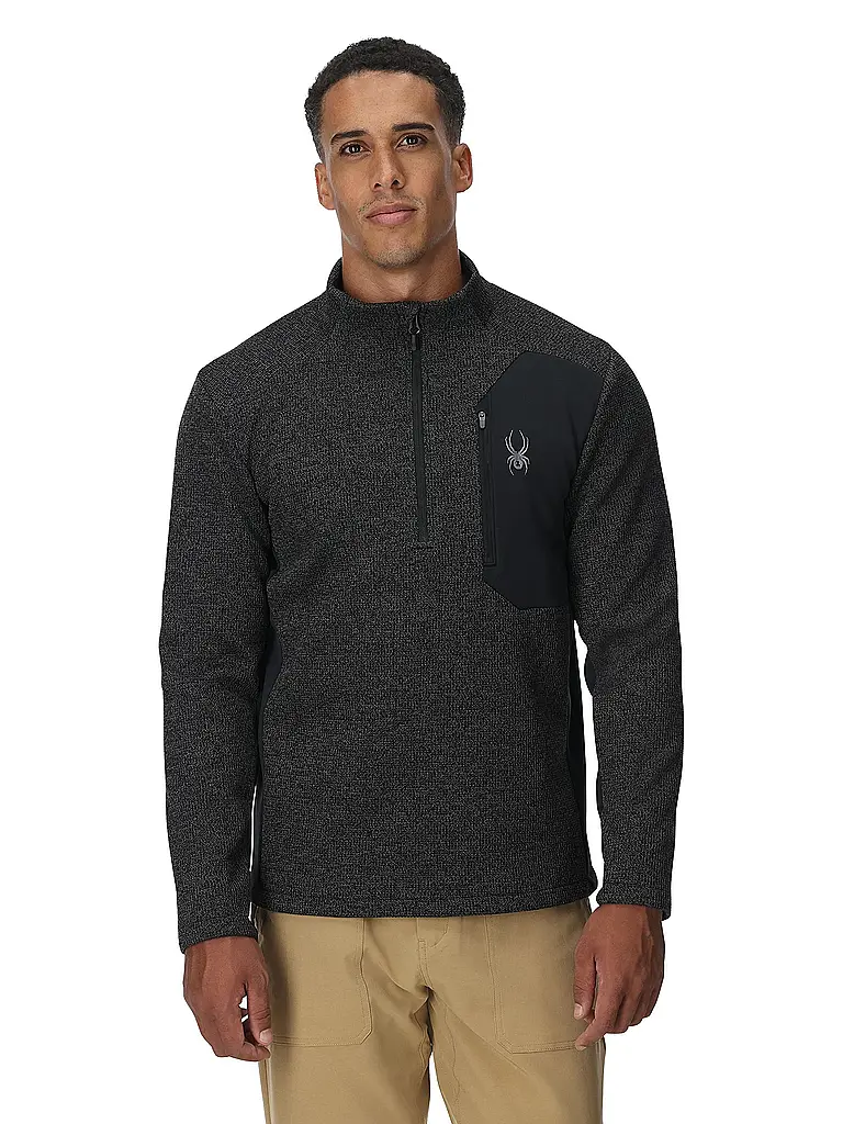 SPYDER | Pullover da uomo con mezza zip BANDIT | Grigio