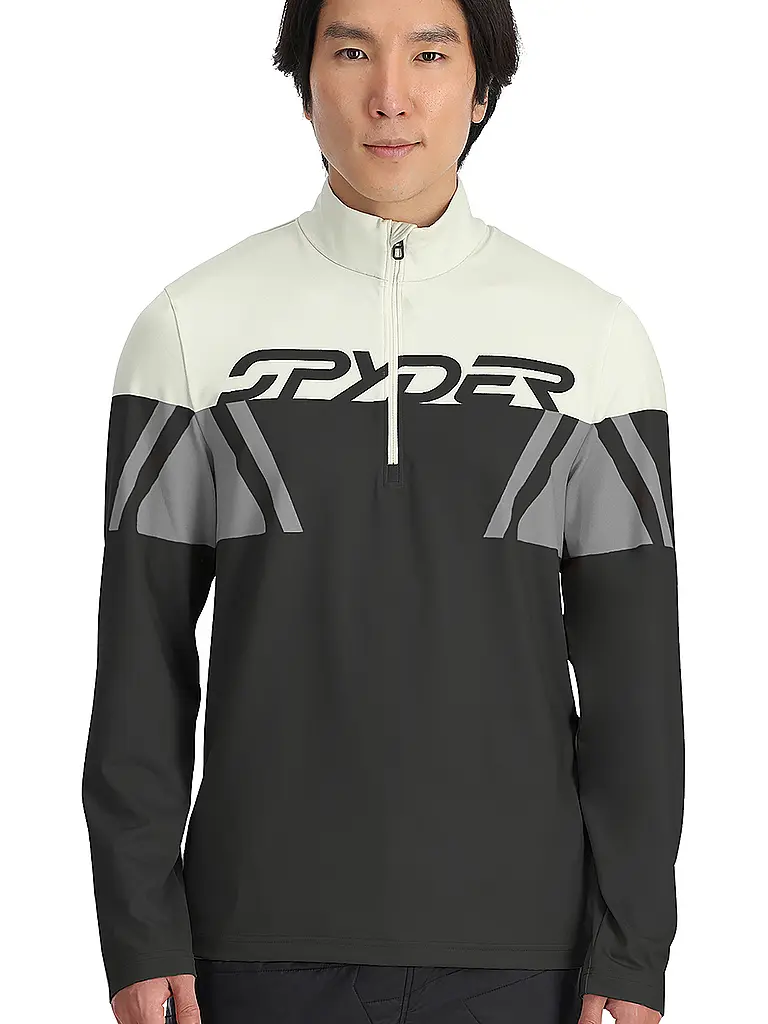 SPYDER | Zipshirt intimo da uomo Paramount | Nero