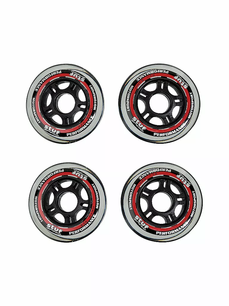STUF | Ruote per pattini in linea, 4 pz. | Nero