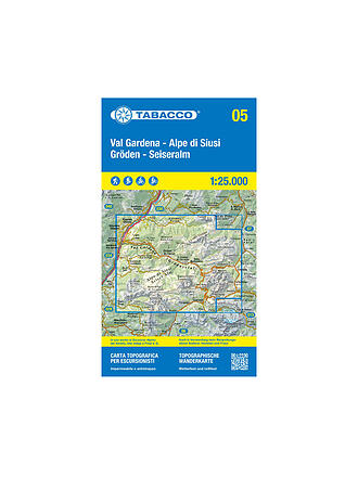 TABACCO | Carta escursionistica 05, Val Gardena, Alpe di Siusi 1:25.000
