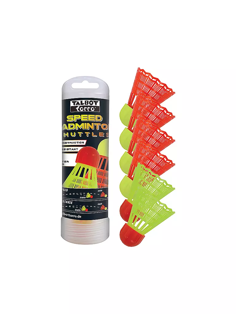 TALBOT TORRO | Volani da Speed Badminton, confezione da 6 | Multicolore