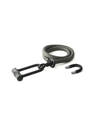 TEX-LOCK | Lucchetto ad arco con cavo tessile Eyelet 120 electric grey