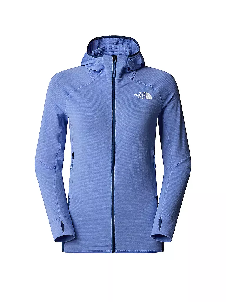 THE NORTH FACE | Giacca in pile da donna Bolt Polartec® Power Grid™ con cappuccio | Blu chiaro