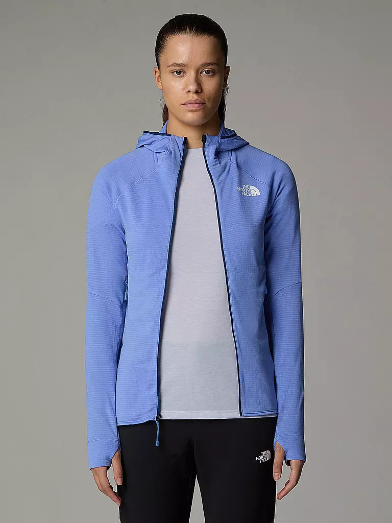 THE NORTH FACE | Giacca in pile da donna Bolt Polartec® Power Grid™ con cappuccio | Blu chiaro
