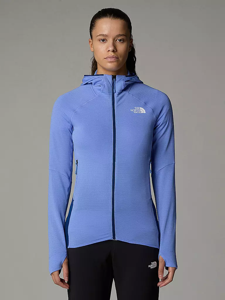 THE NORTH FACE | Giacca in pile da donna Bolt Polartec® Power Grid™ con cappuccio | Blu chiaro
