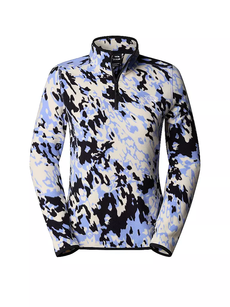 THE NORTH FACE | Zipshirt da donna in pile Glacier Printed | Blu chiaro