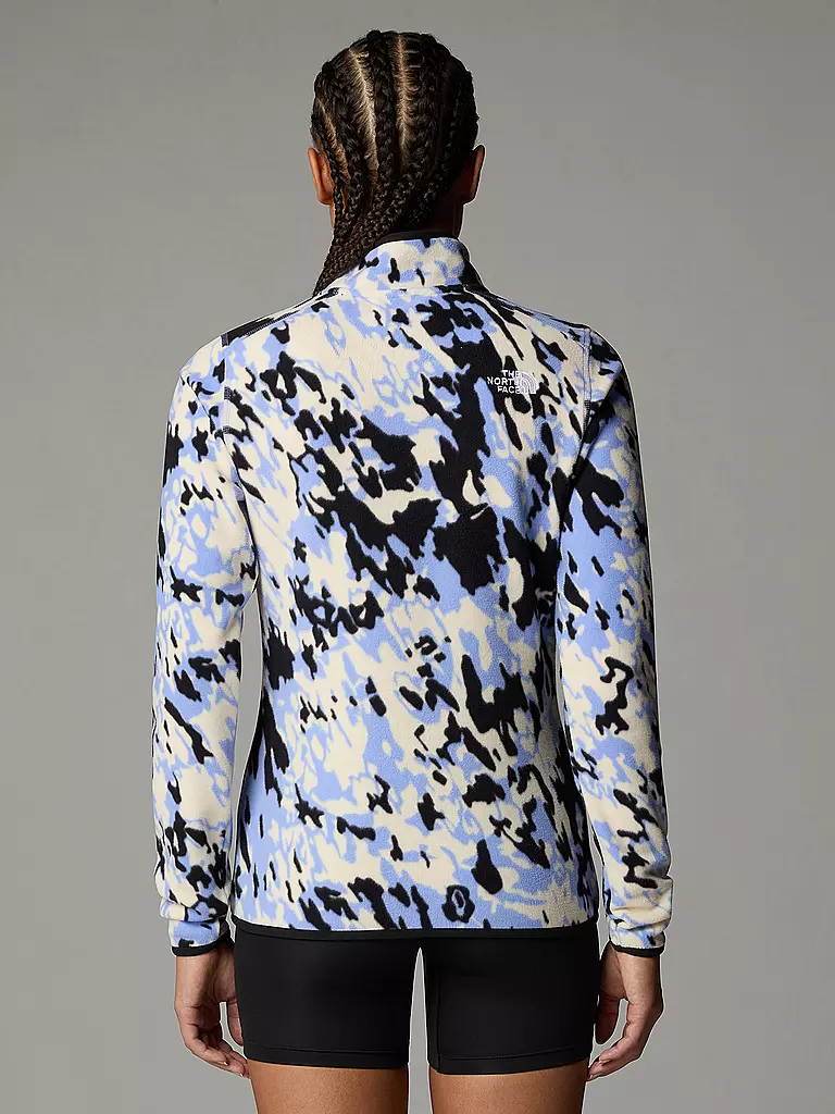 THE NORTH FACE | Zipshirt da donna in pile Glacier Printed | Blu chiaro