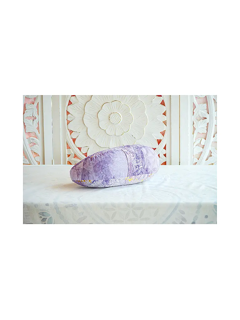 THE SPIRIT OF OM | Cuscino da meditazione a mezzaluna lilla | 