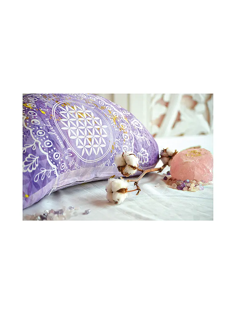 THE SPIRIT OF OM | Cuscino da meditazione a mezzaluna lilla | 