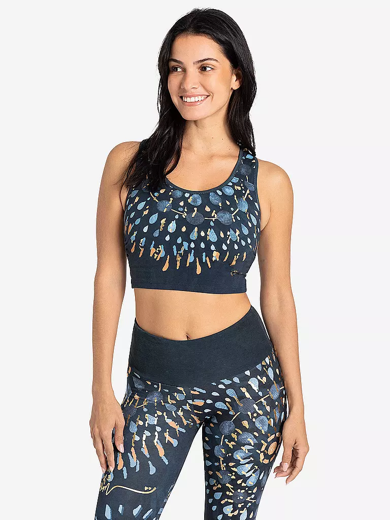 THE SPIRIT OF OM | Damen Yoga Bra Magic | Blu scuro