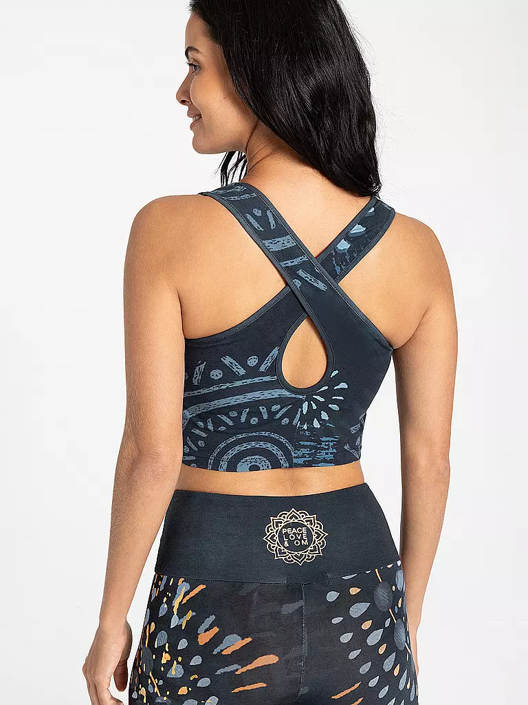 THE SPIRIT OF OM | Damen Yoga Bra Magic | Blu scuro