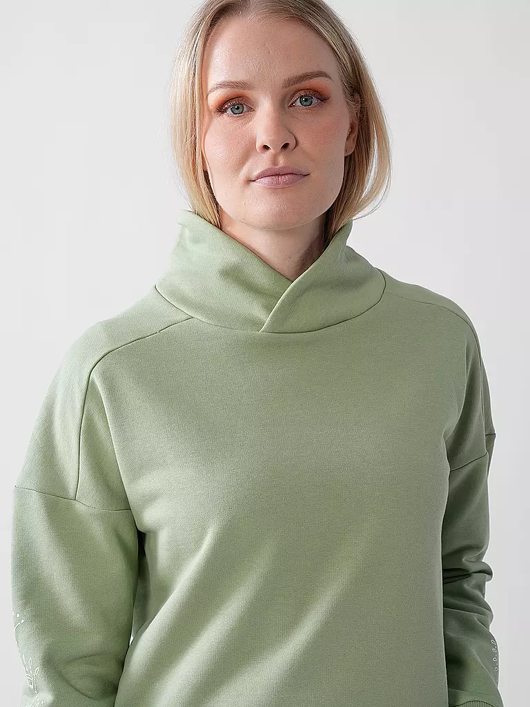 THE SPIRIT OF OM | Felpa Yoga Lounge Sattva Matcha da donna | Verde chiaro