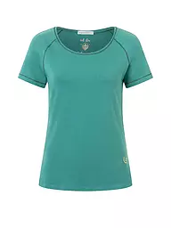 THE SPIRIT OF OM | Maglietta da yoga da donna Raglan OM Cuore | Oliva