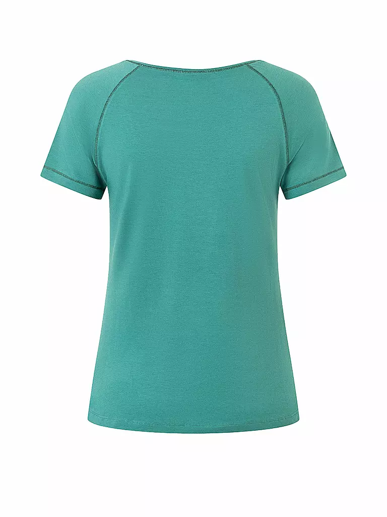 THE SPIRIT OF OM | Maglietta da yoga da donna Raglan OM Cuore | Oliva