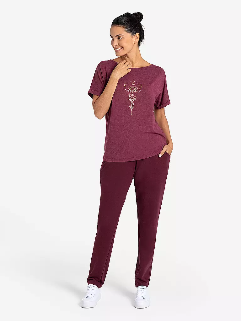 THE SPIRIT OF OM | Pantaloni da yoga Joy da donna | Rosso scuro