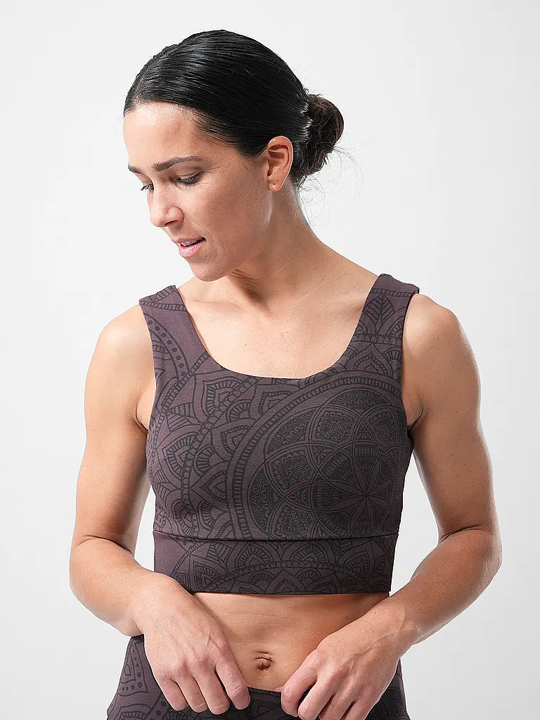 THE SPIRIT OF OM | Reggiseno sportivo da donna Hatha Guna | Marrone