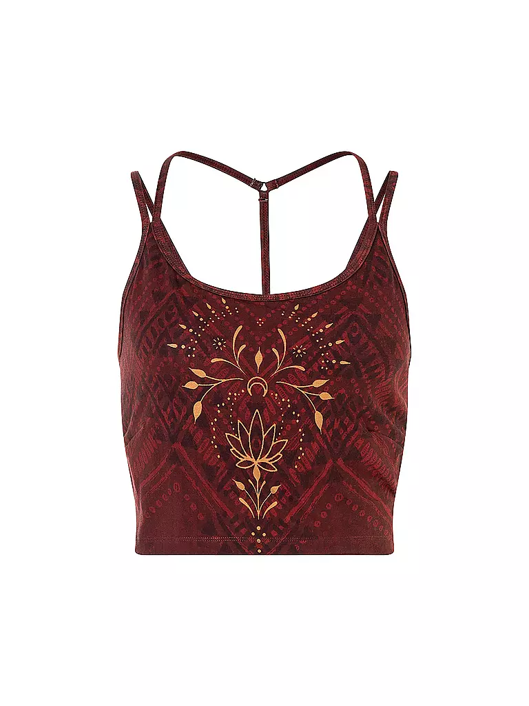 THE SPIRIT OF OM | Reggiseno Yoga da Donna Shakti | Rosso scuro