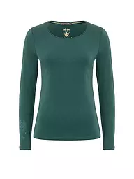 THE SPIRIT OF OM | Yogashirt da donna Chakra-Flower Bamboo | Verde scuro