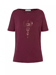 THE SPIRIT OF OM | Yogashirt da donna Eka Padma | Rosso scuro