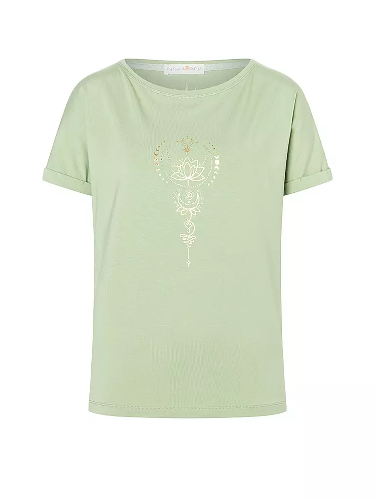 THE SPIRIT OF OM | Yogashirt da donna Eka Padma | Verde chiaro