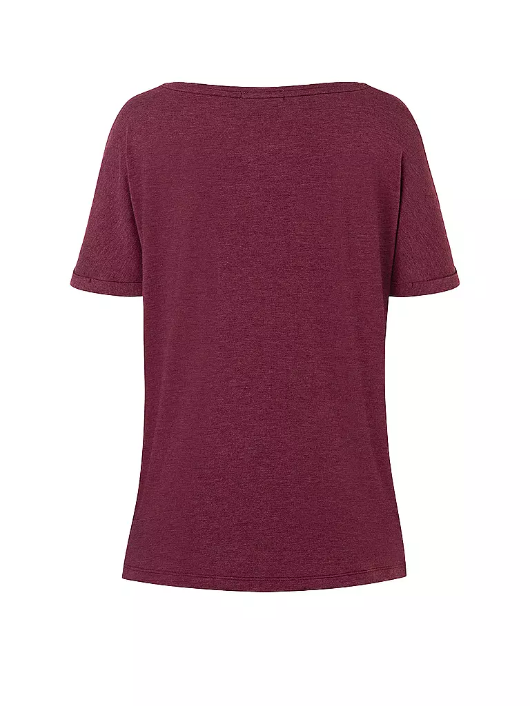 THE SPIRIT OF OM | Yogashirt da donna Eka Padma | Rosso scuro