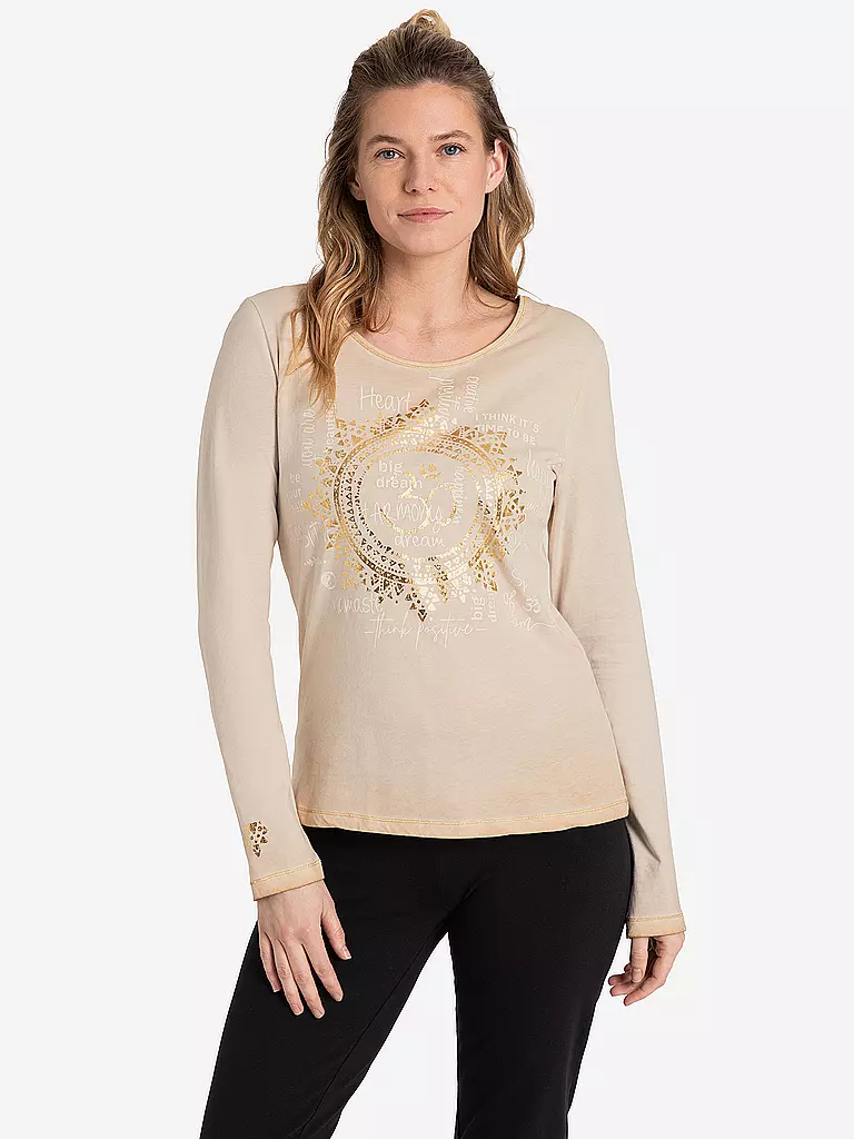 THE SPIRIT OF OM | Yogashirt da donna OM Mandala | Crema