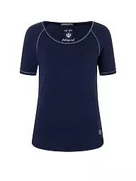 THE SPIRIT OF OM | Yogashirt da donna raglan in bambù | Blu scuro