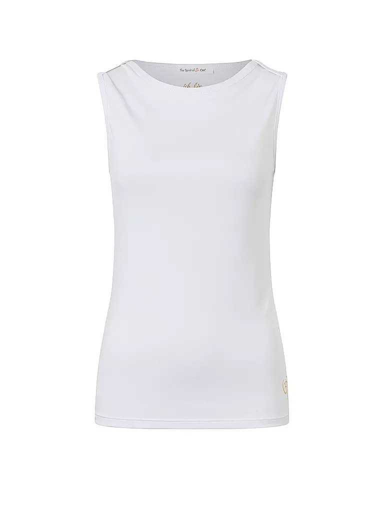 THE SPIRIT OF OM | Yogatank da donna in bambù | Bianco