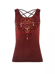 THE SPIRIT OF OM | Yogatank Shakti da donna | Rosso scuro