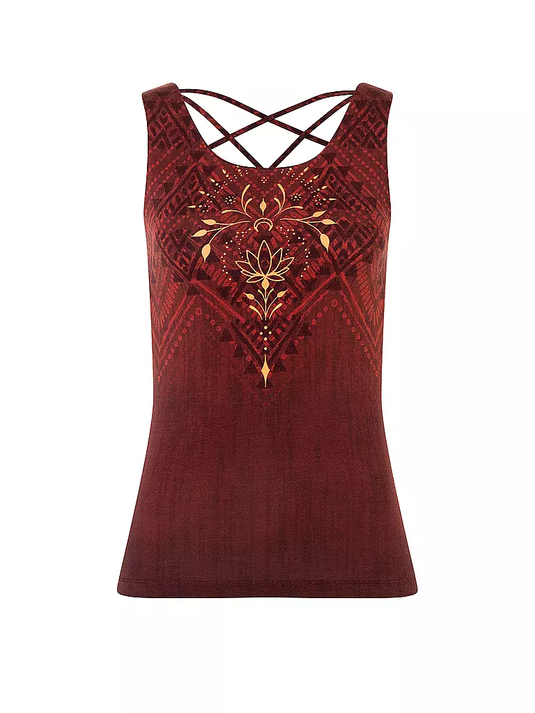 THE SPIRIT OF OM | Yogatank Shakti da donna | Rosso scuro