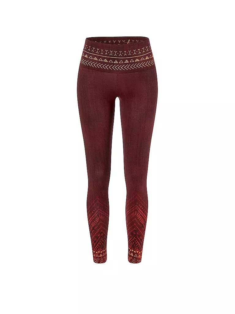 THE SPIRIT OF OM | Yogatight Shakti da donna | Rosso scuro