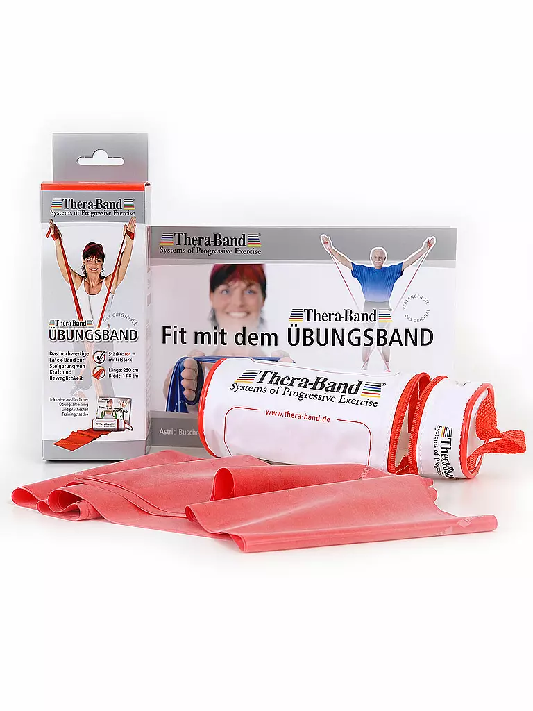 THERA-BAND | Thera-Band con Zipbox 2.5m di media resistenza | Rosso