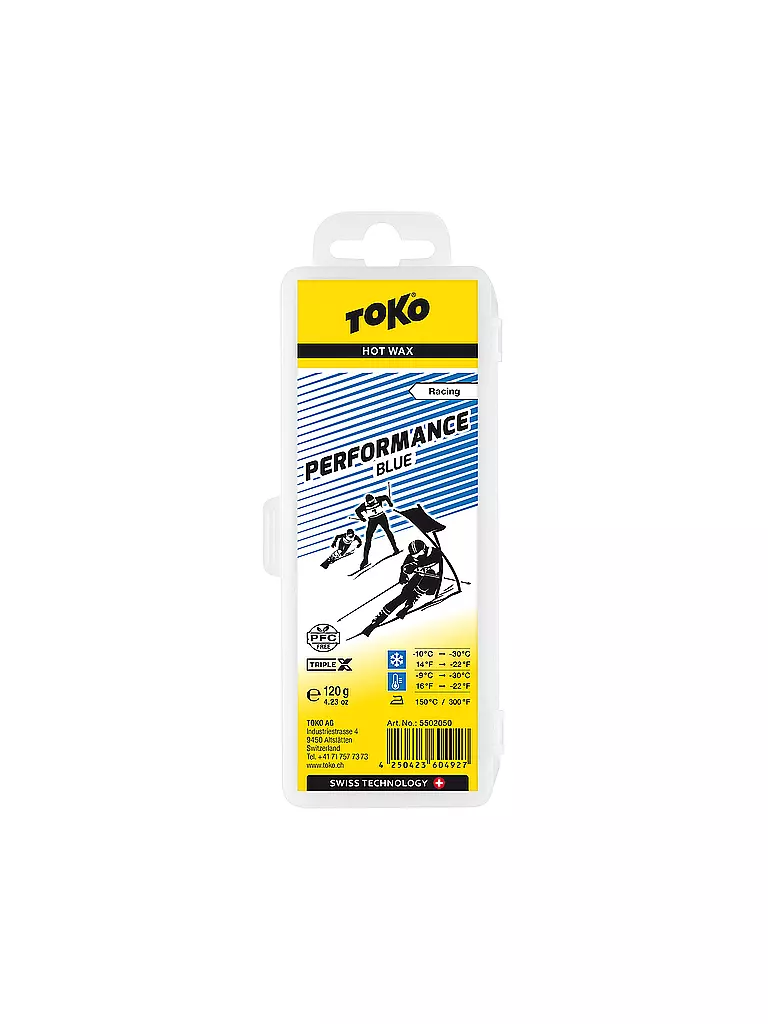 TOKO | Skiwachs Performance Hot Wax blue 120g | Senza colore