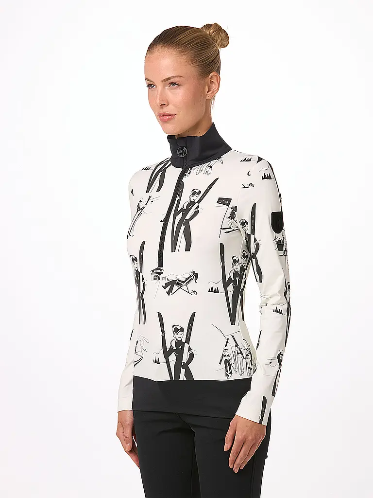 TONI SAILER | Zipshirt intimo da donna Wieka Print | Bianco