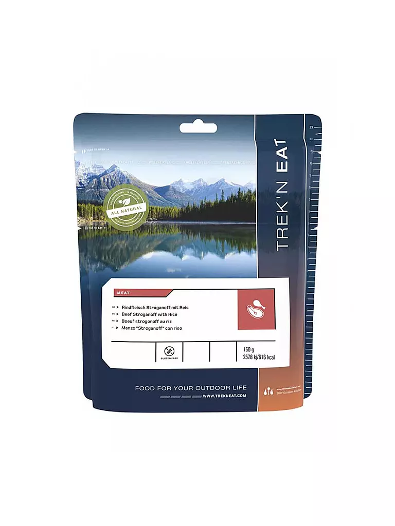 TREKN EAT | Outdoorfood Rindfleisch Stroganoff mit Reis | Senza colore