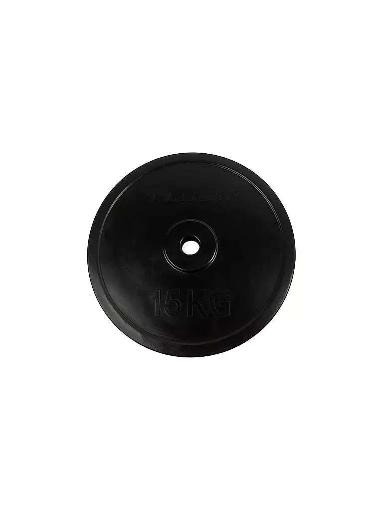 TUNTURI | Disco per manubri gommato 1x 15 KG | Nero