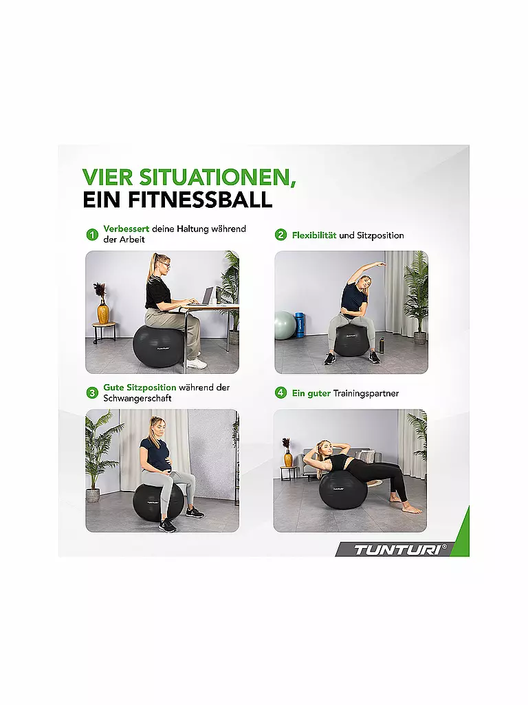 TUNTURI | Palla da ginnastica anti-scoppio 65 cm |