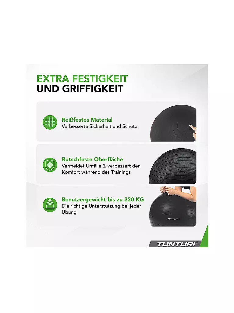 TUNTURI | Palla da ginnastica anti-scoppio 65 cm |