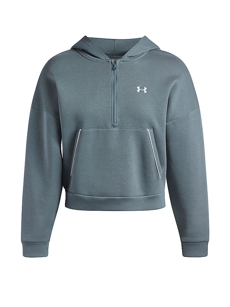Felpa con cappuccio da donna UA Rival Fleece Piped petrolio S
