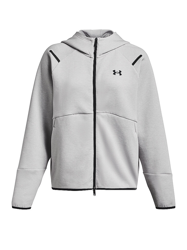 Felpa con cappuccio da donna UA Unstoppable Fleece con zip integrale grigio XS