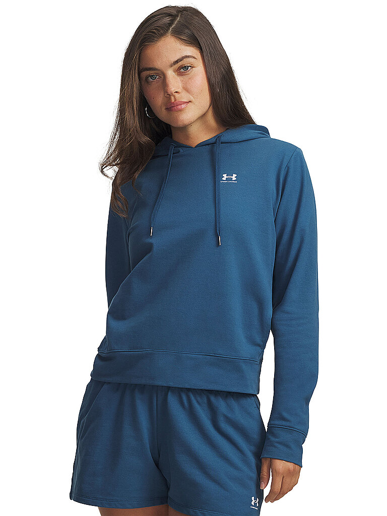 Felpa con cappuccio da donna UA Sport Terry petrolio M
