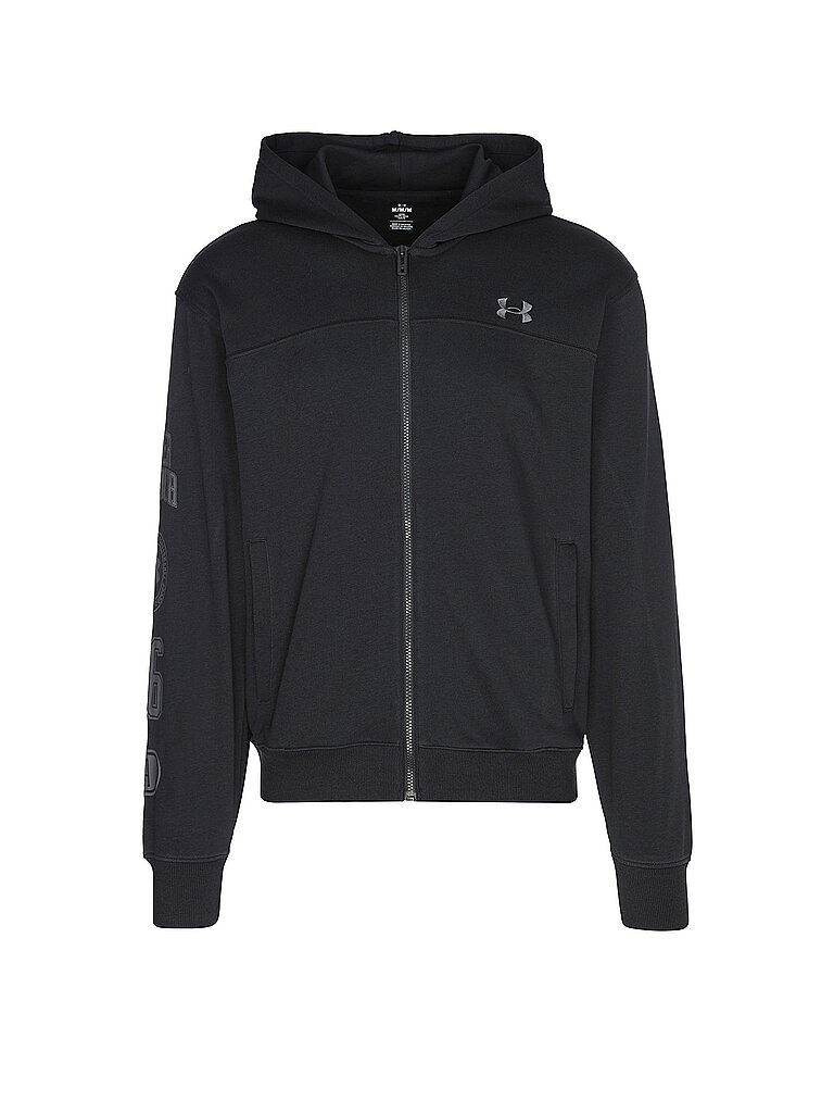 Felpa con cappuccio da uomo UA Rival Graphic FZ nero XL