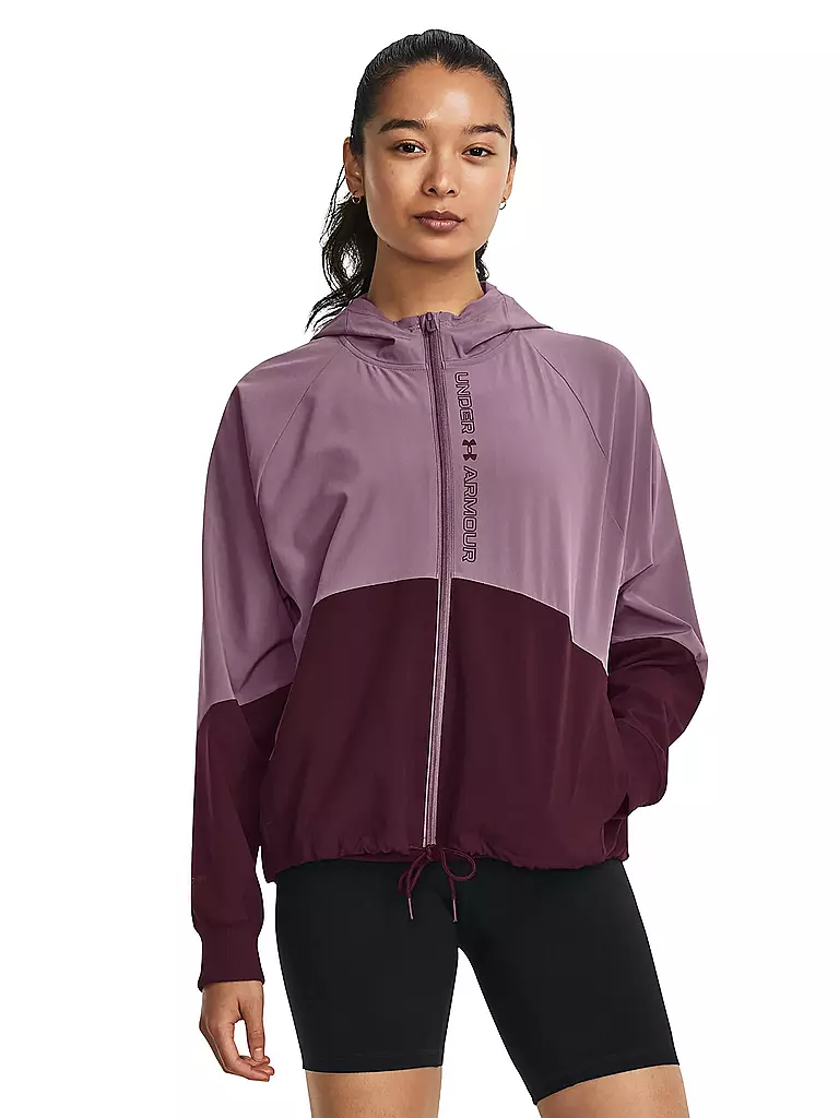 UNDER ARMOUR | Damen Fitnessjacke UA Jacke aus Webstoff mit durchgehendem Zip | Lilla